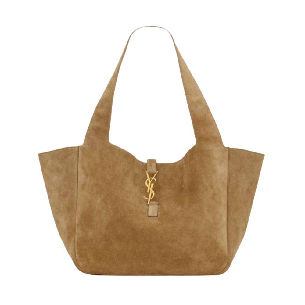 Saint Laurent Borsa Tote Bea in Camoscio Marrone da Donna