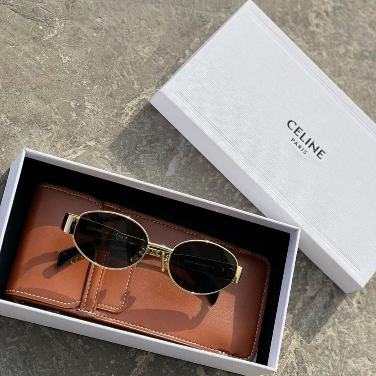 Celine Triomphe Occhiali da Sole in Metallo