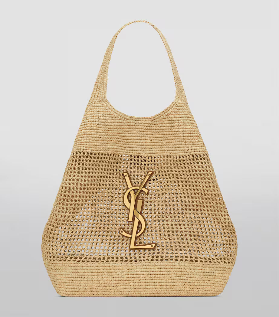 SAINT LAURENT Borsa Tote Icare in Rafia