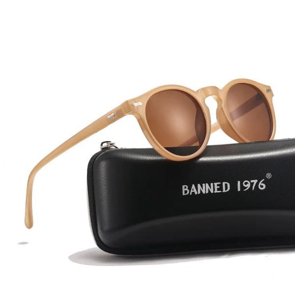 Occhiali da Sole Rotondi Polarizzati Stile Vintage da Donna