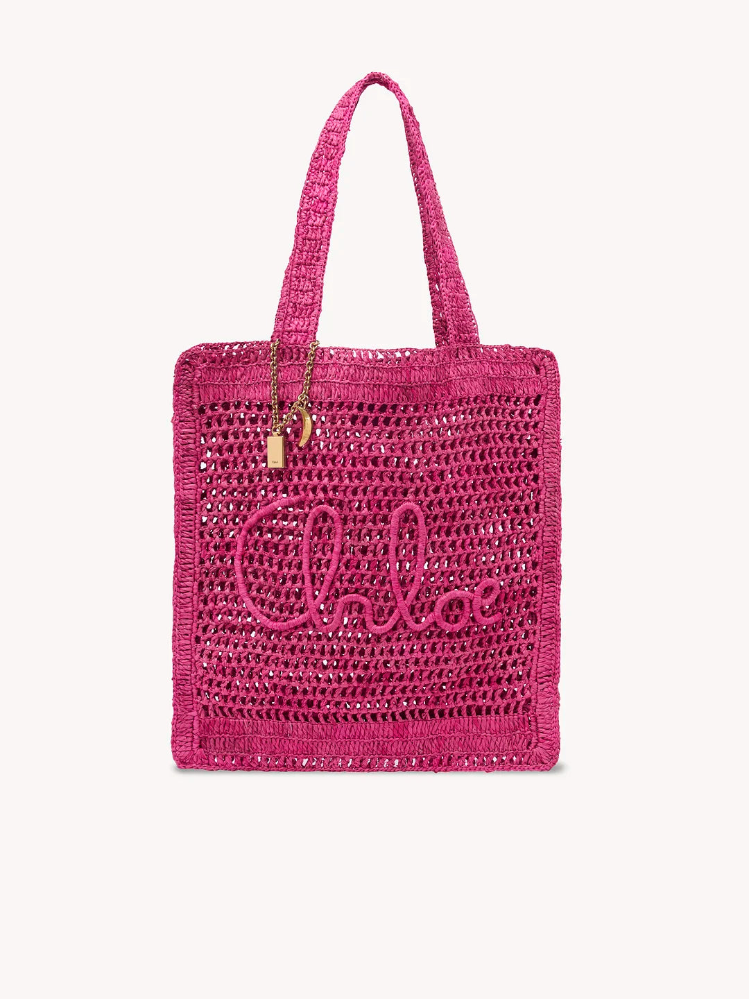 Chloé Borsa Tote Summer Banana in Rafia