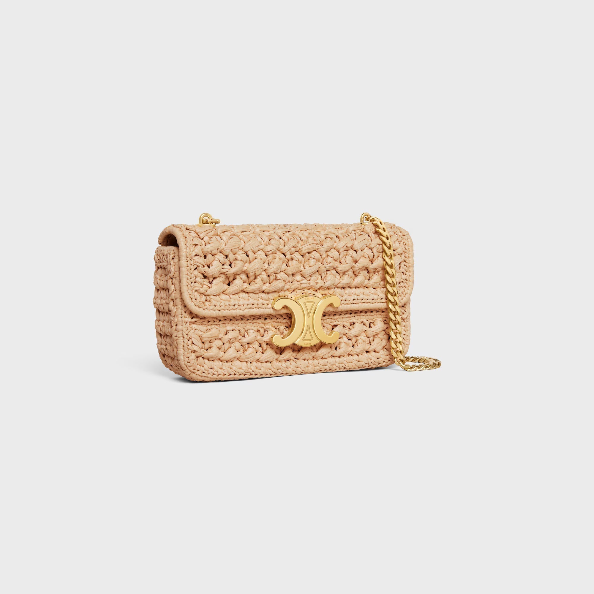 Celine Borsa Crossbody in Paglia con Catena
