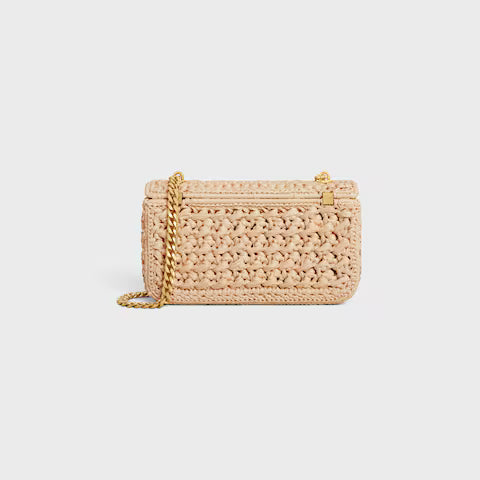 Celine Borsa Crossbody in Paglia con Catena