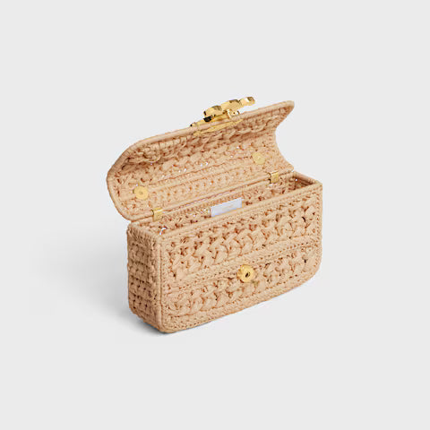 Celine Borsa Crossbody in Paglia con Catena