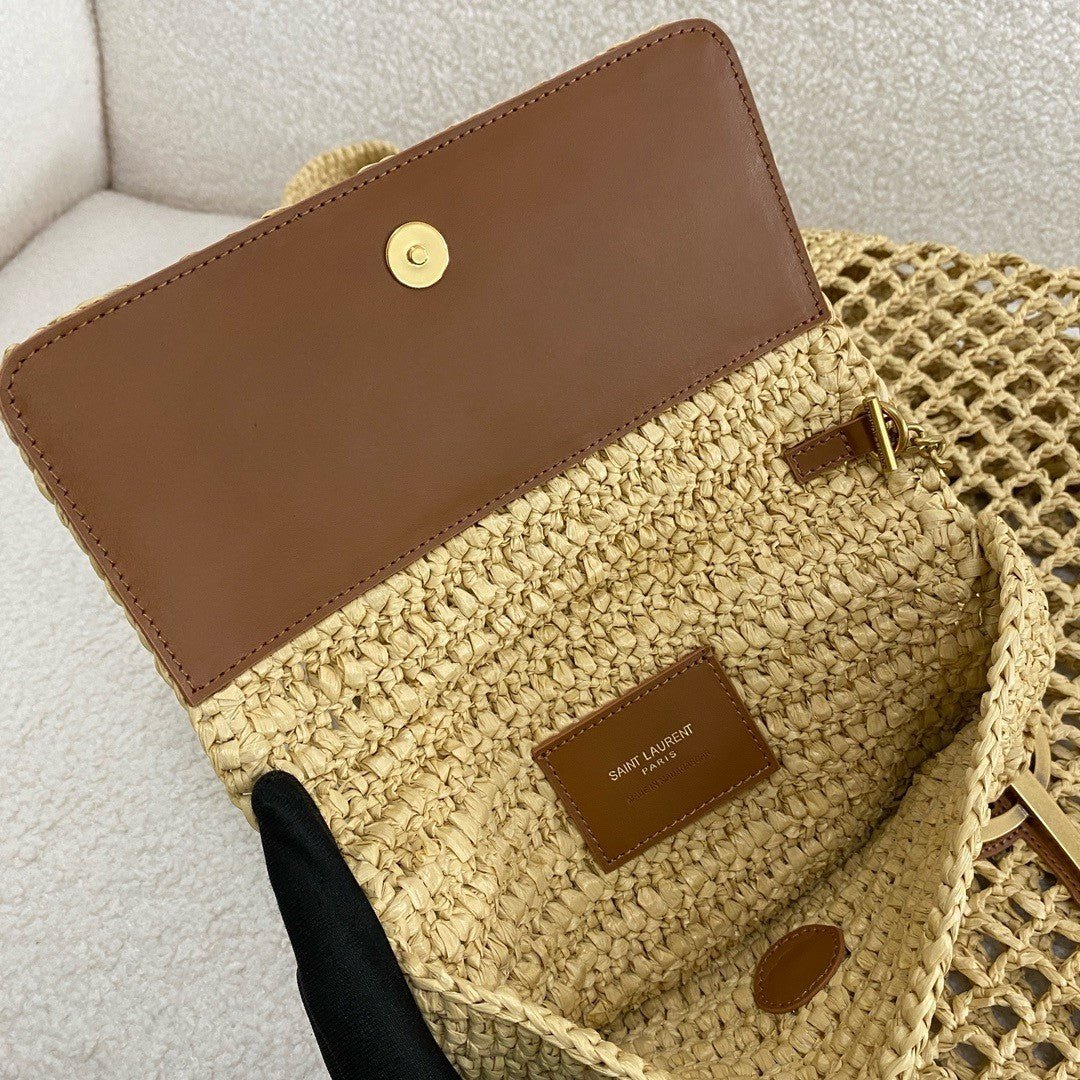 SAINT LAURENT Borsa Tote Icare in Rafia
