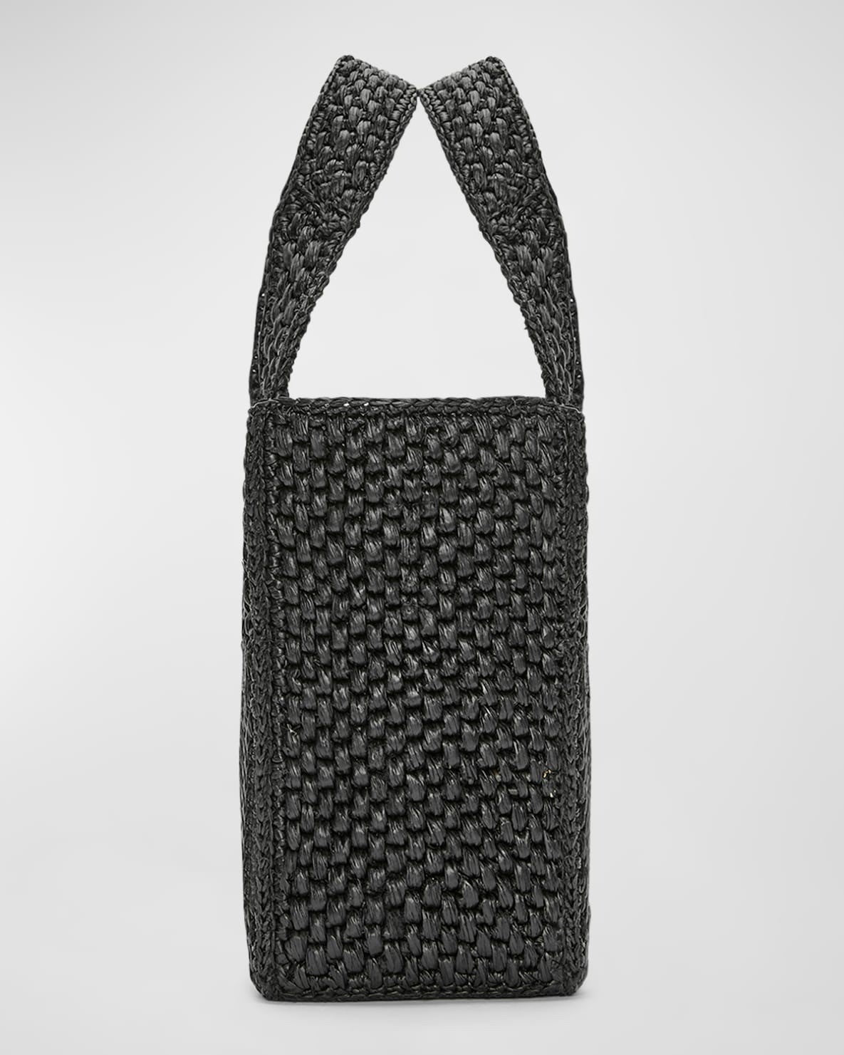 Loewe Piccola Borsa Tote Font in Rafia