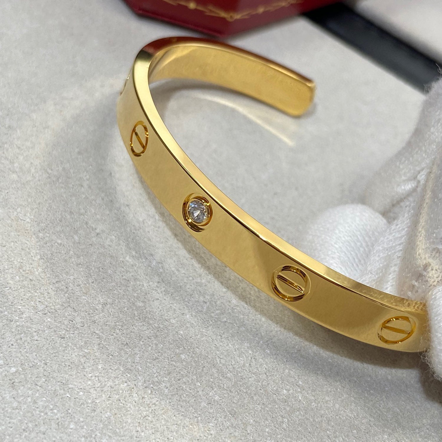 Bracciale Love Diamond Open Cuff