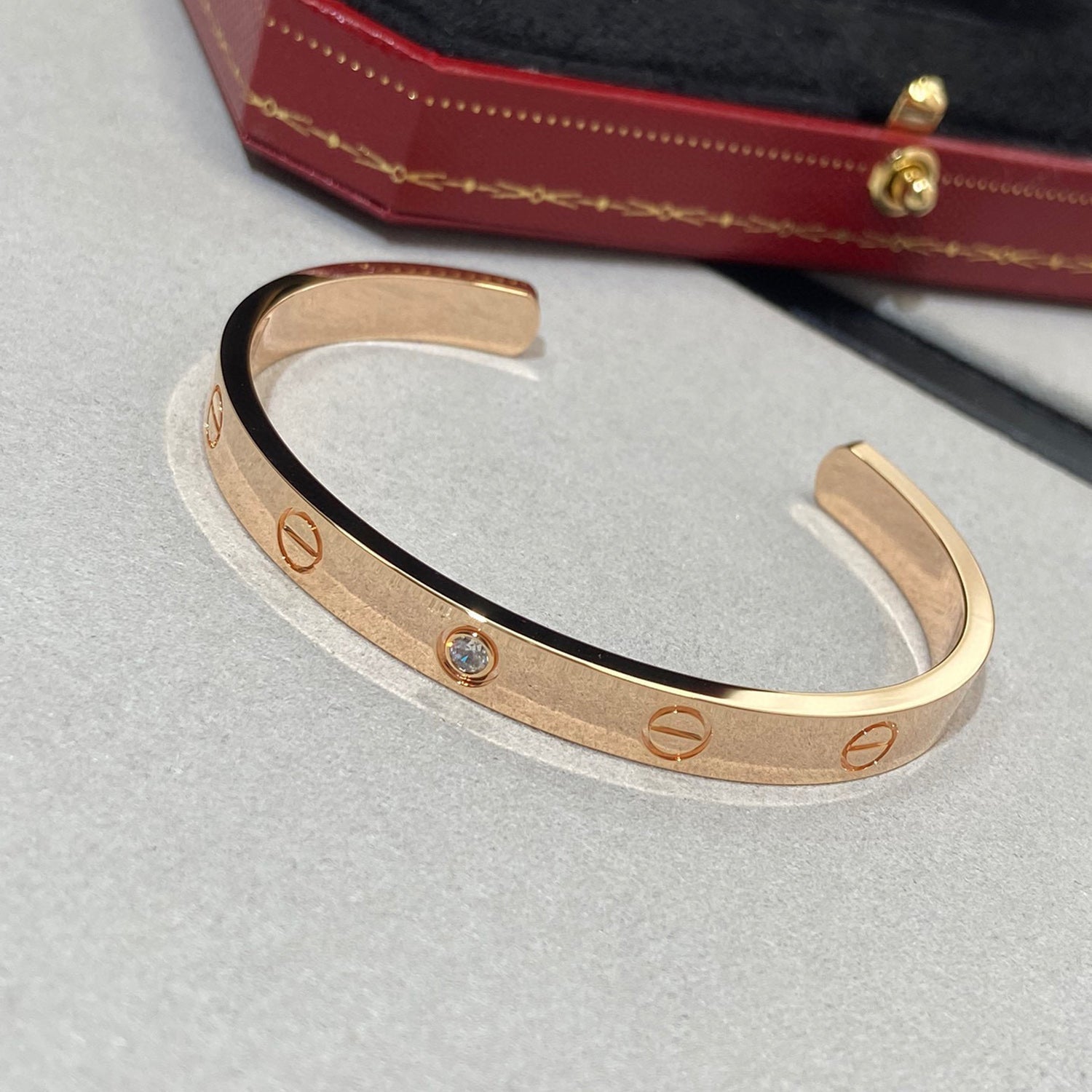 Bracciale Love Diamond Open Cuff