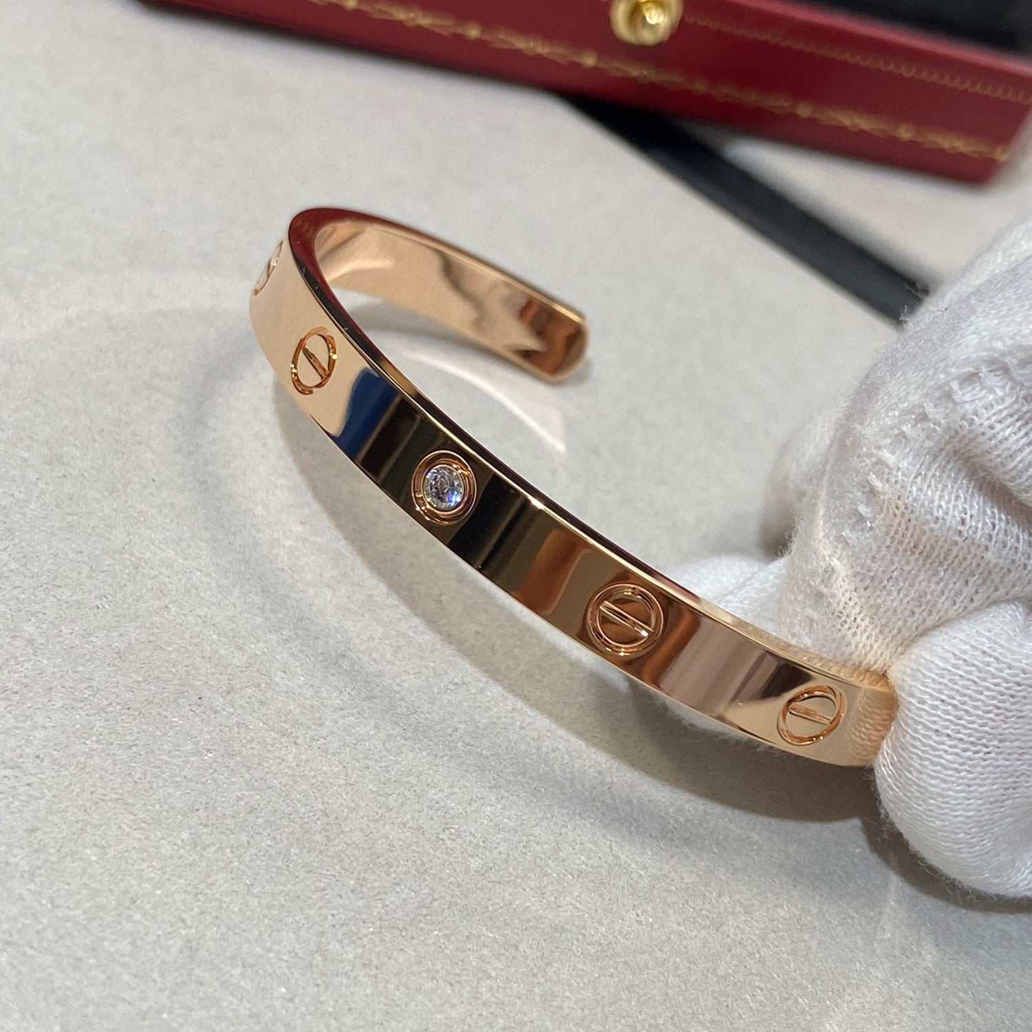 Bracciale Love Diamond Open Cuff
