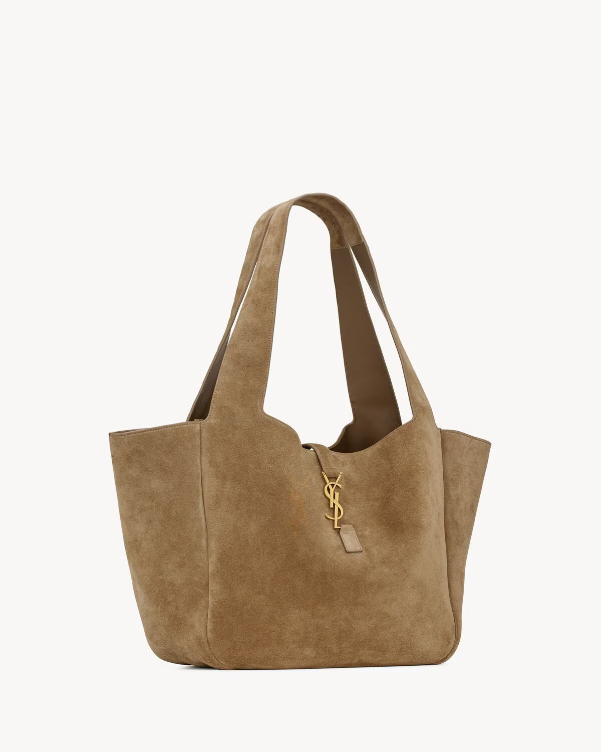 Saint Laurent Borsa Tote Bea in Camoscio Marrone da Donna