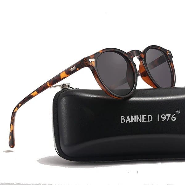 Occhiali da Sole Rotondi Polarizzati Stile Vintage da Donna