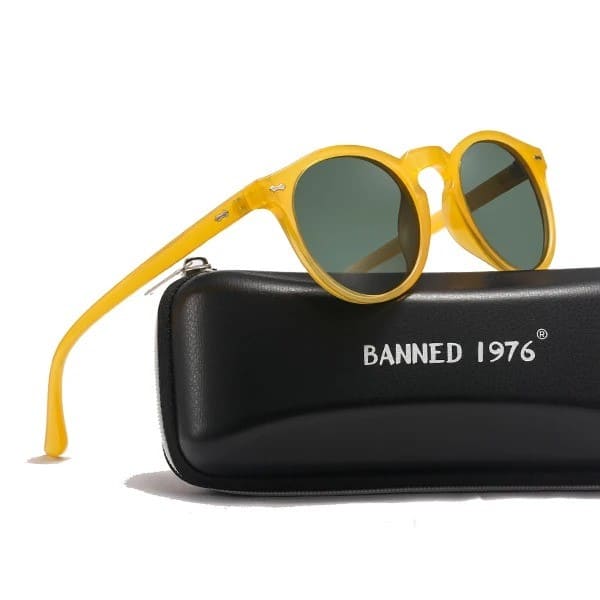 Occhiali da Sole Rotondi Polarizzati Stile Vintage da Donna